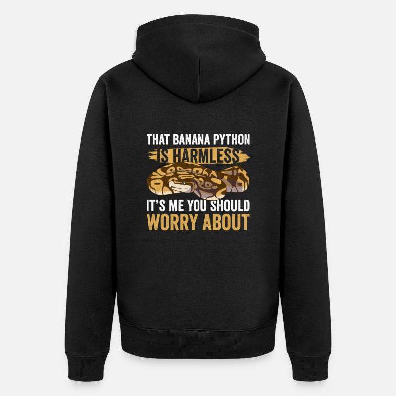 Banane Königspython - Veste à capuche bio Premium Unisexe - noir