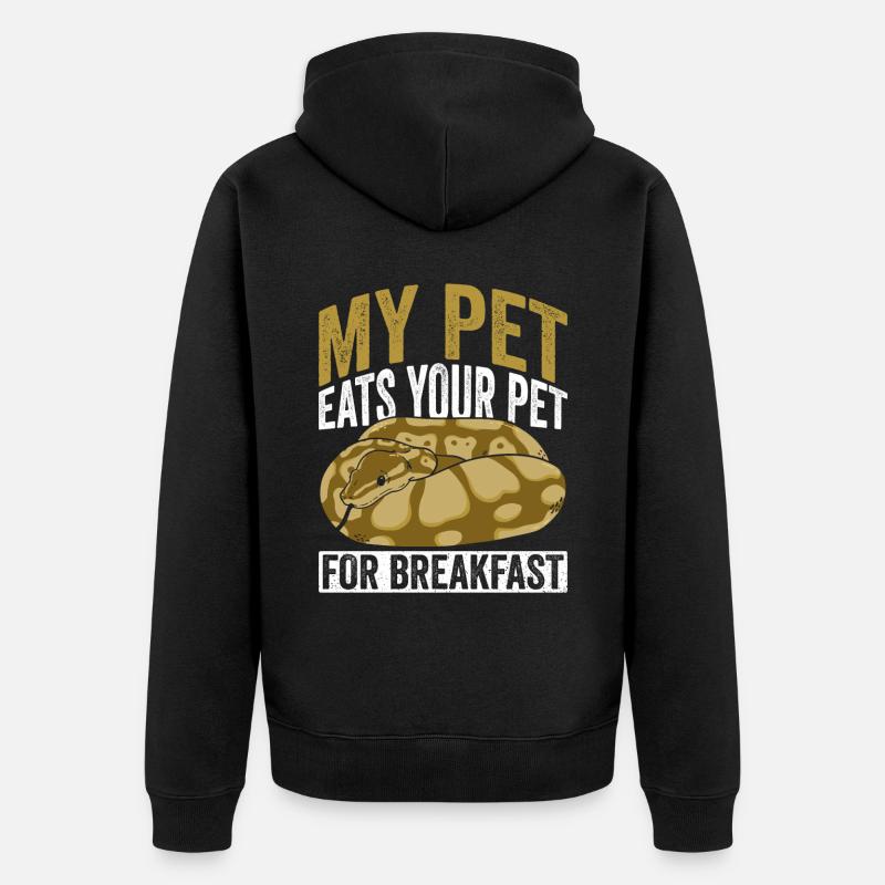 Banane Königspython - Veste à capuche bio Premium Unisexe - noir