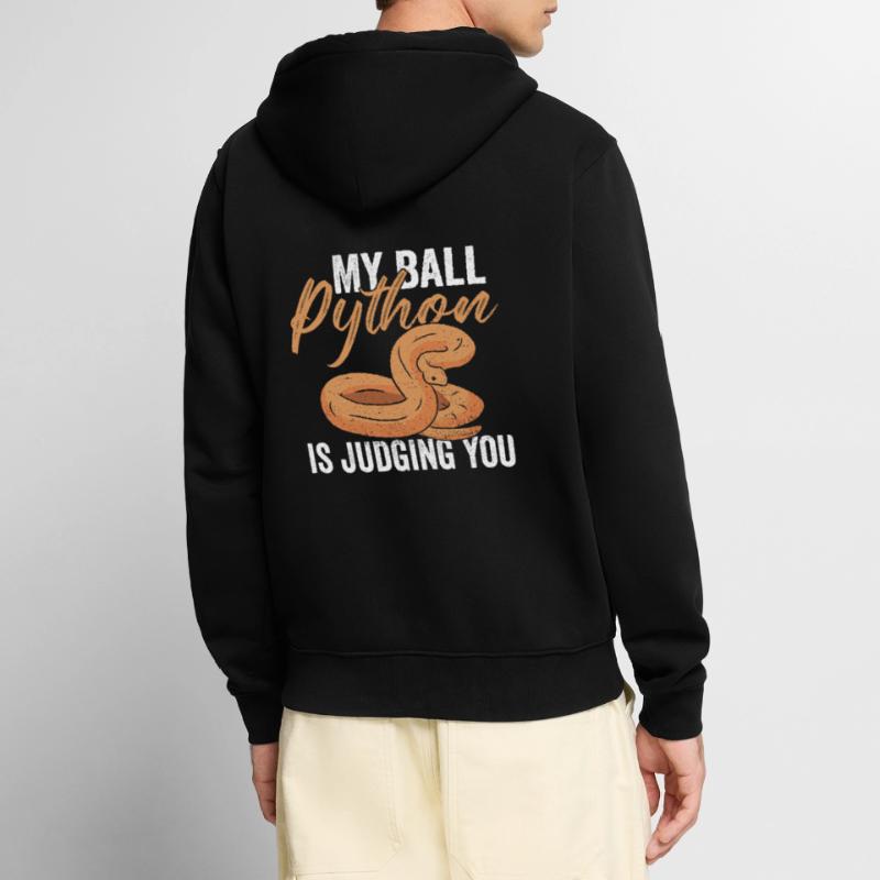 Python Königspython Banana Ball Python Unisex Premium Organic Zip Hoodie