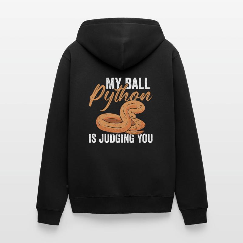 Python Königspython Banana Ball Python Unisex Premium Organic Zip Hoodie