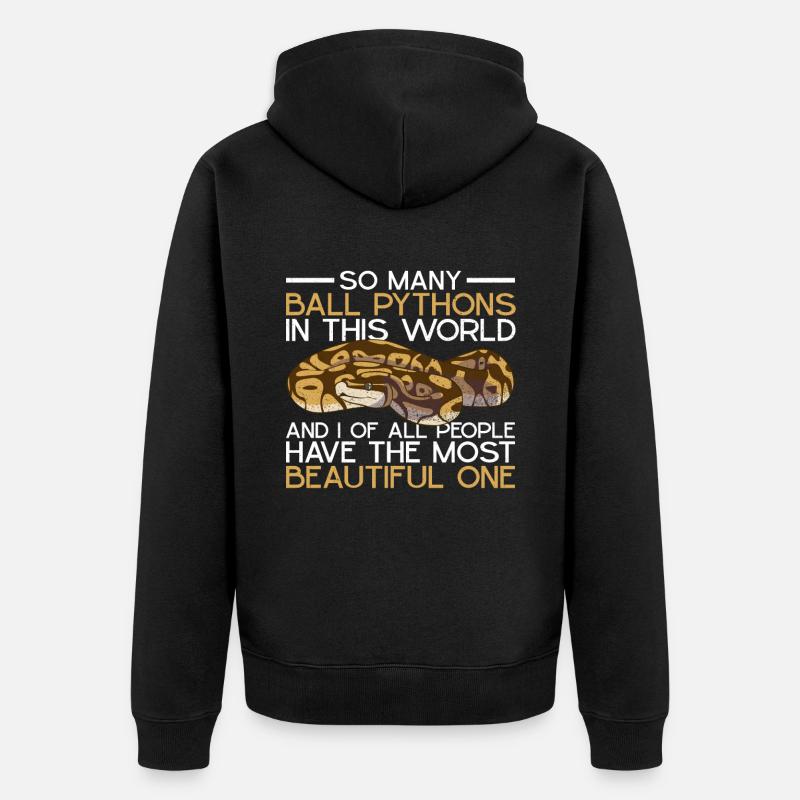 Banane Königspython - Veste à capuche bio Premium Unisexe - noir