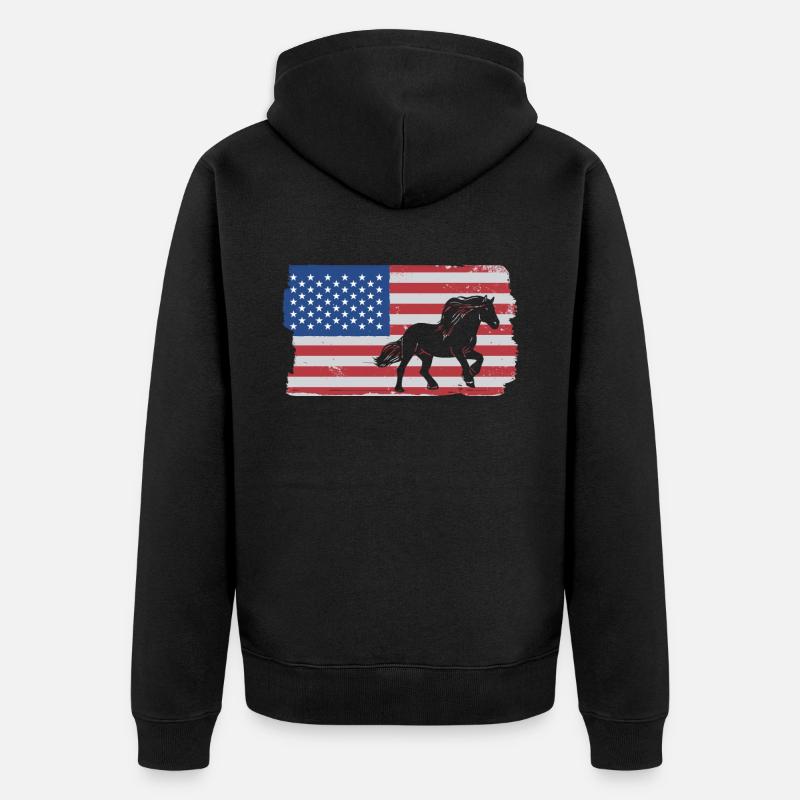 Cavalier - Veste à capuche bio Premium Unisexe - noir