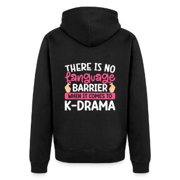 K-Drame - Veste à capuche bio Premium Unisexe - noir - Dos - Nico (187cm)