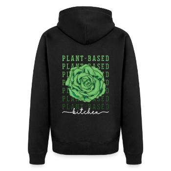 Chef végétalien Cuisine à base de plantes Légumes Chefs végétaliens - Veste à capuche bio Premium Unisexe - noir - Dos - Nico (187cm)