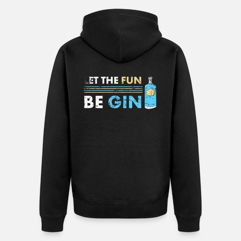 Be Gin - Unisex Premium Bio Zip Hoodie - Schwarz
