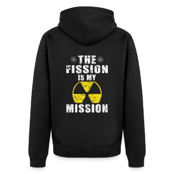 Nuclear Power - Proud Nuclear Engineer - Unisex Premium Organic Zip Hoodie - black - Back - Nico (187cm)