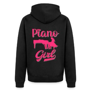 Pianiste Pianiste Piano - Veste à capuche bio Premium Unisexe - noir - Dos - Nico (187cm)