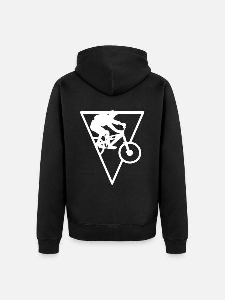 Triangle - Cyclisme - (3) - Veste à capuche bio Premium Unisexe - noir