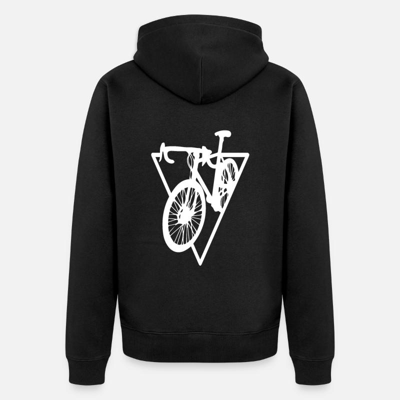 Triangle - Cyclisme - (4) - Veste à capuche bio Premium Unisexe - noir