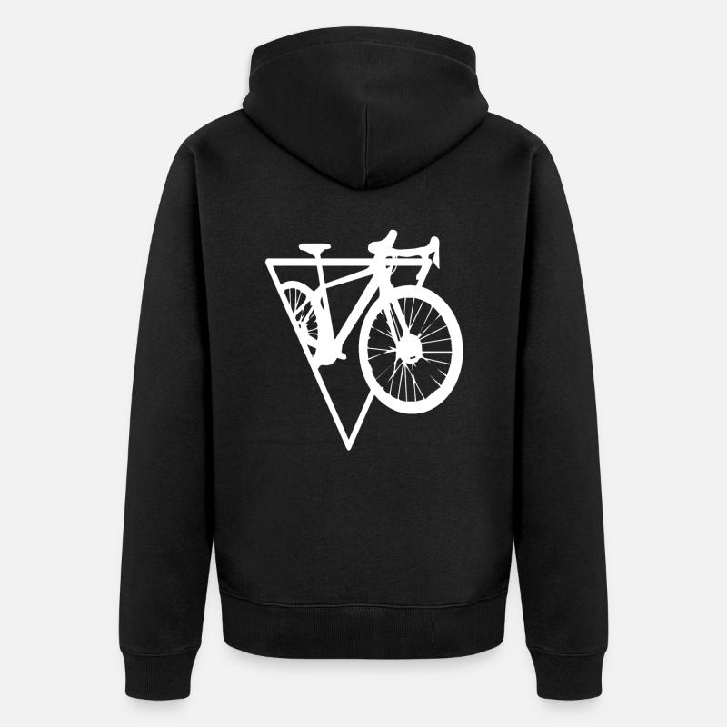 Triangle - Cyclisme - (5) - Veste à capuche bio Premium Unisexe - noir
