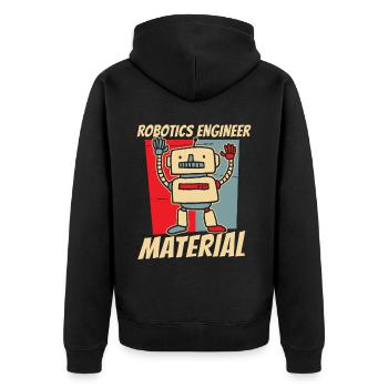 Robotics Ai Robot - Unisex Premium Organic Zip Hoodie - black - Back - Nico (187cm)