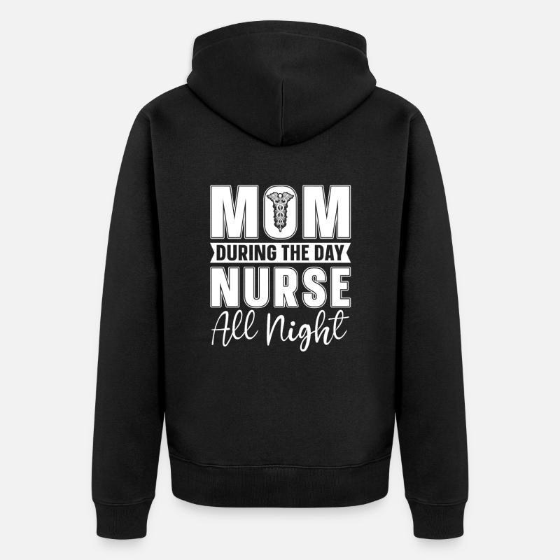 Maman infirmière - Veste à capuche bio Premium Unisexe - noir