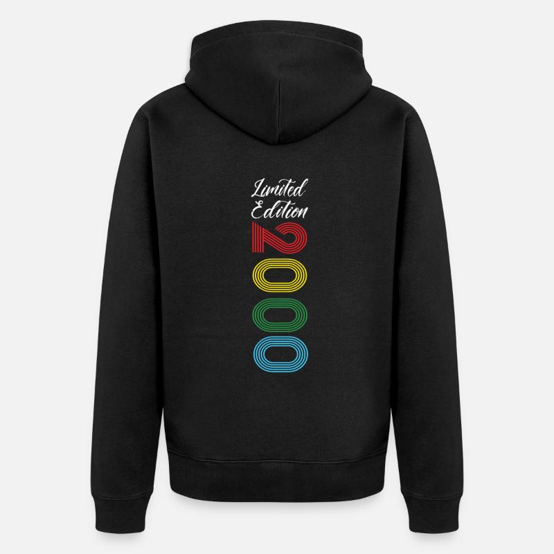 Limited Edition 2000 - Unisex Premium Bio Zip Hoodie - Schwarz