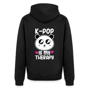 K-Pop Panda - Veste à capuche bio Premium Unisexe - noir - Dos - Nico (187cm)