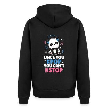 K-Pop Panda - Veste à capuche bio Premium Unisexe - noir - Dos - Nico (187cm)