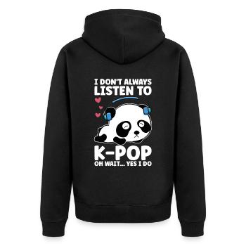 K-Pop Panda - Veste à capuche bio Premium Unisexe - noir - Dos - Nico (187cm)