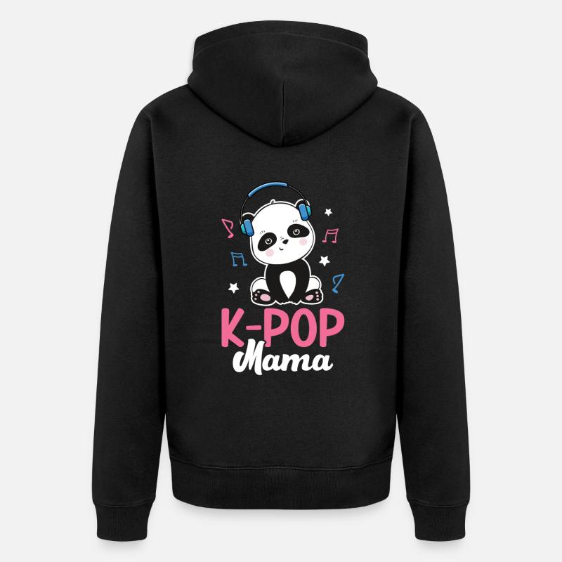 K-Pop Panda - Veste à capuche bio Premium Unisexe - noir
