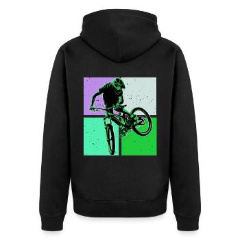 Unbenanntes Projekt 74 - Veste à capuche bio Premium Unisexe - noir - Dos - Nico (187cm)