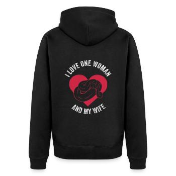 Banana Königspython Python - Unisex Premium Organic Zip Hoodie - black - Back - Nico (187cm)