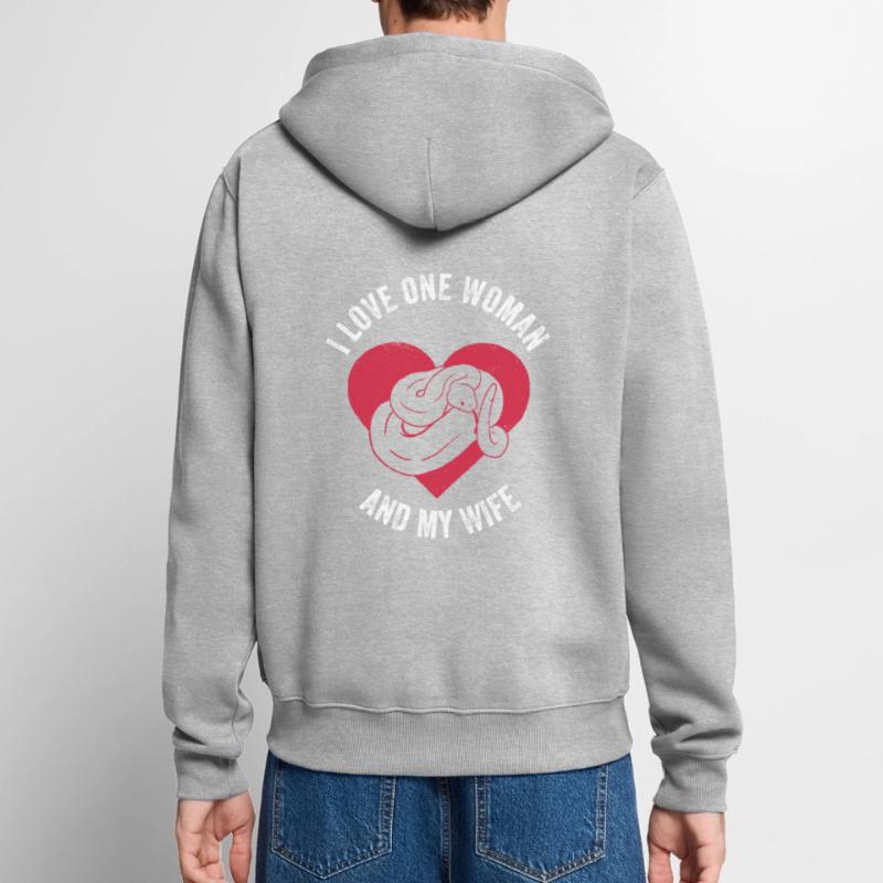 Banana Königspython Python Unisex Premium Organic Zip Hoodie