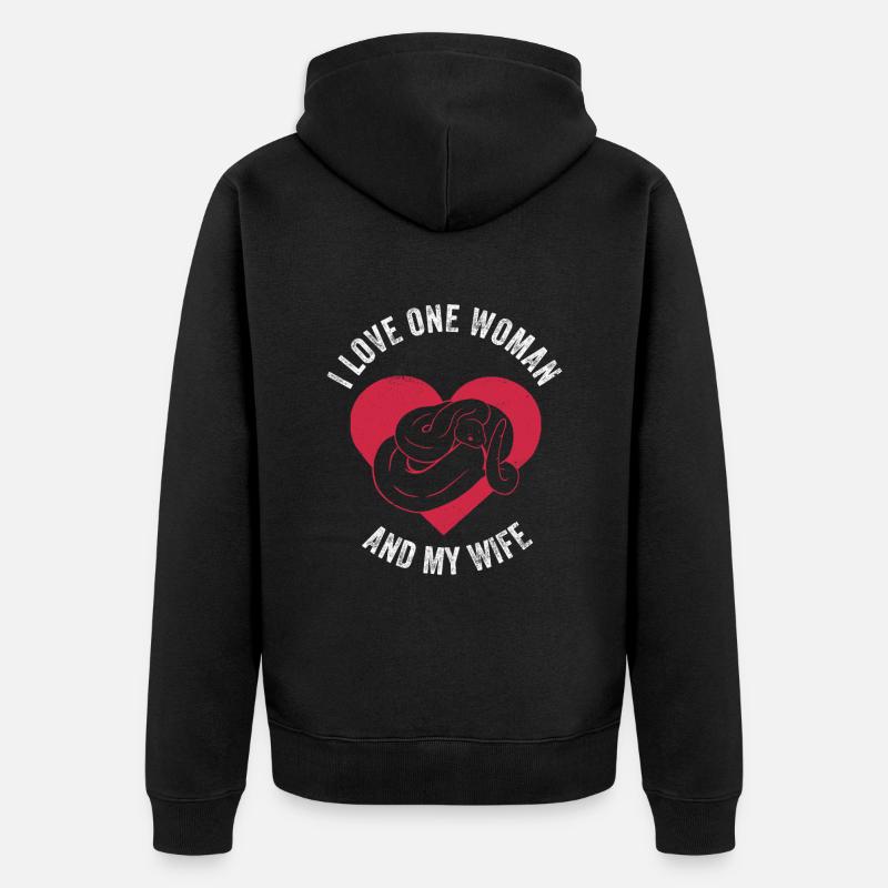 Banana Königspython Python - Unisex Premium Organic Zip Hoodie - black