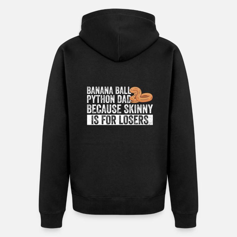 Königspython Banana Ball Python - Unisex Premium Organic Zip Hoodie - black