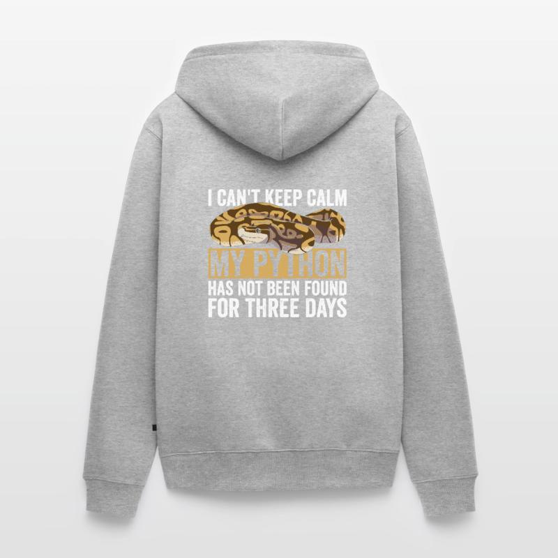 Königspython Bananenkugel Python Unisex Premium Bio Zip Hoodie