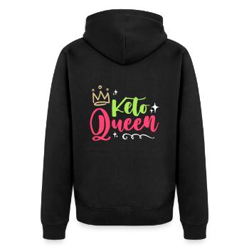 Régime cétogène Keto Queen Healthy Food Keto Lover - Veste à capuche bio Premium Unisexe - noir - Dos - Nico (187cm)
