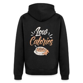 Low Carb Diet Low Calories Nutrition Healthy Diet - Unisex Premium Bio Zip Hoodie - Schwarz - Hinten - Nico (187cm)