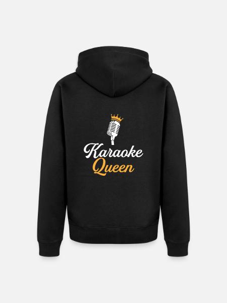 karaoke queen, karaoke - Unisex Premium Bio Zip Hoodie - Schwarz