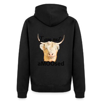 Vache des Highlands - Veste à capuche bio Premium Unisexe - noir - Dos - Nico (187cm)