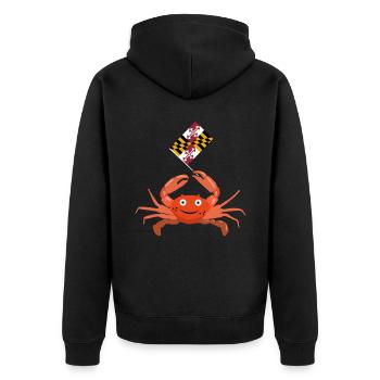 Krebs Geschenk Schrimp Krabbe Hummer Skorpion - Unisex Premium Bio Zip Hoodie - Schwarz - Hinten - Nico (187cm)