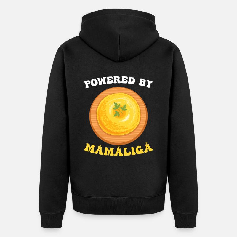 Propulsé par Mamaliga - Veste à capuche bio Premium Unisexe - noir