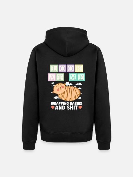 Kinder Krankenschwester Säugling Pädiatrie - Unisex Premium Bio Zip Hoodie - Schwarz
