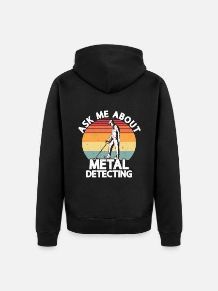 Metalldetektor - Unisex Premium Bio Zip Hoodie - Schwarz