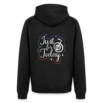 Juste pour aujourd’hui Holistique Healing Mains Reiki - Veste à capuche bio Premium Unisexe - noir - Dos - Nico (187cm)