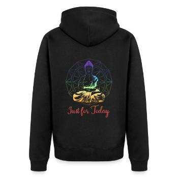 Juste pour aujourd’hui Holistique Healing Mains Reiki - Veste à capuche bio Premium Unisexe - noir - Dos - Nico (187cm)