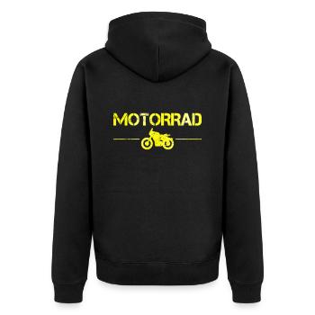 Motocyclette - Veste à capuche bio Premium Unisexe - noir - Dos - Nico (187cm)