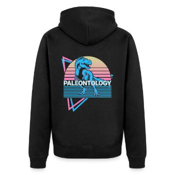 Paléontologie Rétro-Paléontologue - Veste à capuche bio Premium Unisexe - noir - Dos - Nico (187cm)