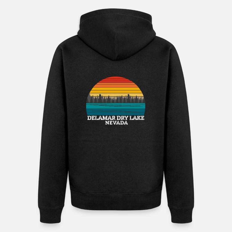 Lac asséché Delamar Nevada - Veste à capuche bio Premium Unisexe - noir