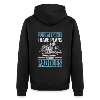 Drachenboot Paddeln Und Drachenboot - Unisex Premium Organic Zip Hoodie - black - Back - Nico (187cm)