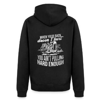 Drachenboot Drachenboot Mannschaft - Unisex Premium Organic Zip Hoodie - black - Back - Nico (187cm)