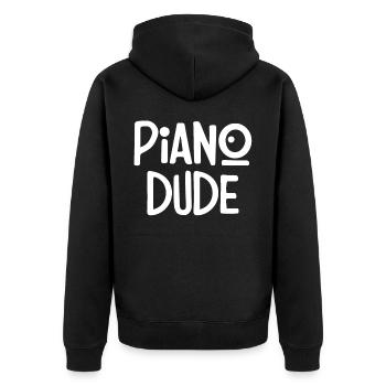 Piano, Pianiste - Veste à capuche bio Premium Unisexe - noir - Dos - Nico (187cm)