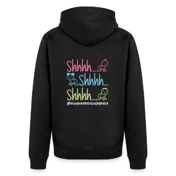Neugeborenen Fotograf Baby Fotografie Spruch - Unisex Premium Bio Zip Hoodie - Schwarz - Hinten - Nico (187cm)