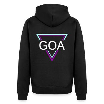 GOA Techno House Party EDM Festival Electro Rave - Veste à capuche bio Premium Unisexe - noir - Dos - Nico (187cm)