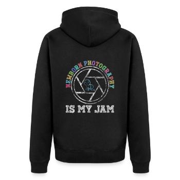 Newborn Photographer Baby Photography Saying - Unisex Premium Organic Zip Hoodie - black - Back - Nico (187cm)