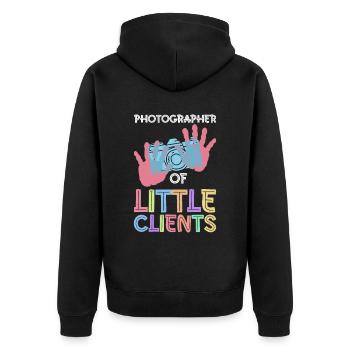 Newborn Photographer Baby Photography Saying - Unisex Premium Organic Zip Hoodie - black - Back - Nico (187cm)