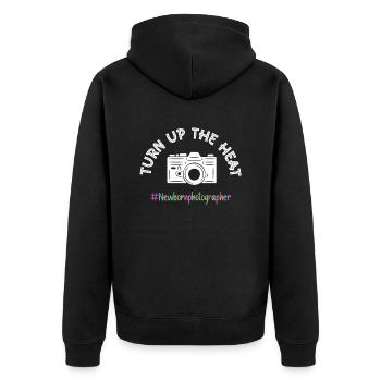 Newborn Photographer Baby Photography Saying - Unisex Premium Organic Zip Hoodie - black - Back - Nico (187cm)