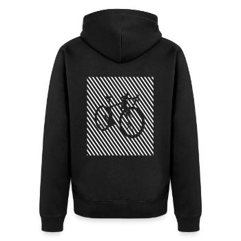 Cyclisme - (5) - Veste à capuche bio Premium Unisexe - noir - Dos - Nico (187cm)