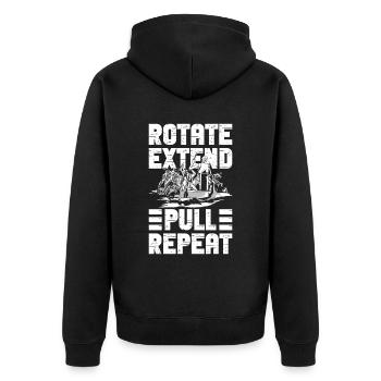 Drachenboot - Veste à capuche bio Premium Unisexe - noir - Dos - Nico (187cm)